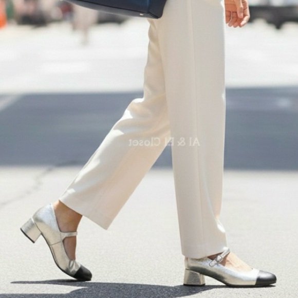 Marc Fisher Shoes - Marc Fisher LTD Marla Metallic Gold Mary Jane Block Heel Shoes Size 7M NWT